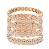 Happy Face Girls Bangle Gold Color Crystal Beads Women Bracelet Jewelry Accessories - Image 1