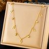 316L Stainless Steel Zircon Love Star Flower Tree of Life Eye Necklace Girl Neck Chain Jewelry Gift - Image 9