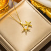 French Shell Pearl Necklace For Women Gold Color Stainless Steel Zircon Love Heart Clavicle Chain Choker Wedding Jewelry - Image 8