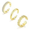 3PCS Silver Plated Dazzling Zircon Toe Ring for Women Girls Classic Adjustable Summer Beach Foot Ring Vacation Jewelry - Image 7