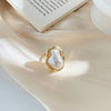 Starfish Pearl Ring Shape Gold Color Adjustable Rings For Women Korean Jewelry Party Accessory - Image 2