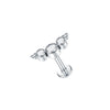 Cubic Zirconia Labret Stud 16G Internally Threaded for Lip Tragus and Helix - Image 15