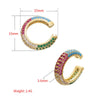 Clip On Cuff Earrings with Heart Star Cross and Rainbow Stone Designs - Image 6
