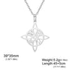 Double Amulet Protection Necklace Witch Knot Pentagram Tetragrammaton Stainless Steel Protection Jewerly - Image 9