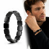 Selling Obsidian Bracelet Irregular Half Moon Beads Black Stone Bracelet Men's - Image 1
