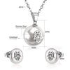 Purple Cubic Zirconia Imitaiton Pearl Pendants Earring Sets For Women Stainless Steel Chain Necklace Jewelry Sets - Image 18