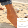 Adjustable Satellite Beaded Anklet Bracelets for Women,Stainless Steel Summer Beach Foot Chain Stainless Steel - Image 1