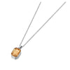 Sparkling Stainless Steel Geometric Square Cubic Zirconia Crystal Pendant Necklace Jewelry For Women - Image 12