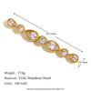 Design Long Rhinestone Water Droplet Round Brooch Gold Plated Women Jewelry Party Gift - Image 7