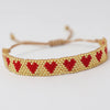 Adjustable Multicolor Heart Bead Bracelet with Woven Pattern - Image 19