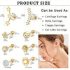 Stainless Steel 16G Cartilage Earrings Studs Tragus Couch Helix Piercing Jewelry Flower Leaf Cartilage Helix Earrings - Image 4
