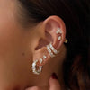 Crmya Hiphop Cuff Earring for Women Yellow Gold Color Zircon Clip Hoop Earrings Women Jewelry Accessories - Image 2
