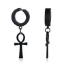 Drop Cross Earring Mens Egyptian Ankh Michael Hang Dangle Earrings Black Stainless Steel Male Punk Jewelry - Image 15