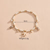 Layered Charm Anklet with Bead and Rope Chain Details - Image 3