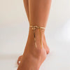 Vintage Snake Chain Ribbon Bow Anklet for Women Girls Adjustable Summer Beach Chain Anklet Bracelet Mother's Day Gifts - Image 3