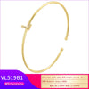gold plated micro-set zirconia 26 letters A-Z simple unisex bracelet lucky letters bracelet silvery - Image 4