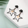 Gold Black Star Ear Clip for Women Vintage Geometric Gold Drop Earring Without Piercing Ears Female Jewelry - Image 1