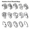 1PC Stainless Steel Thumb Rings Ladies Mens Toe Rings Adjustable Open Band Simple Womens Ring - Image 1