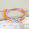 Handmade Wax Cord Braided Bracelet Lover Infinity Bracelet - Image 3