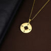 Stainless Steel Necklace For Women Lover's Gold Color Tiny Round Compass Handmade necklace jewelry - Image 1