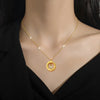 Classic Stainless Steel Roman Digital Wafer Pendant Necklace for Women Charm Geometry Round Shell Choker Chains Jewelry Gifts - Image 12