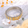316L Stainless Steel CZ Crystal Elasticity Chain Bracelets For Women Gold Plated Jewelry - Image 15