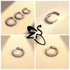 ZS Titanium 1 PC 18G Hoop Earrings Women Men Zircon Round Earrings D Shape 3 Colors Helix Cartilage Piercings Jewelry - Image 5