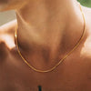 1.2mm Simple Stainless Steel Box Chain Necklace Gold Color Titanium Steel Men Necklace Women Jewelry Accessories - Image 1