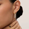 Two Tone U-Shaped Hoop Earrings for Women Exaggerated Hip hop Punk Earring Party Jewelry - Image 4
