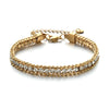 Women Men Gold Color Woven Crystal Cubic Zirconia Bracelet Stainless Steel Jewelry Accessories Gold Plated Chain - Image 11
