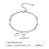 Silver Color Anklet Bracelets for Women Stainless Steel Layered Cuban Chain Herringbone Anklets Summer Beach Gift - Image 17