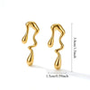 Stainless Steel Irregular Twisted Stud Earrings for Women Modern L-Shaped Statement Chic Abstract Geometric Jewelry Gift - Image 9
