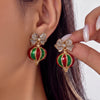 Sparking Snowflake Earrings For Women Shiny Zircon Imitation Pearl Firework Earring Christmas Year Party Jewelry - Image 21