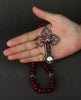 Wooden Rosary Beaded Chain Necklace Orthodox Crucifix Jesus Christ Cross Pendant Necklace Religious Prayer Jewelry for Priests - Image 6
