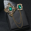 Vintage Baroque Crsytal Cross Chains Brooches For Women Men Rhinestone Classic Badges Accessories Party Banquet Jewelry - Image 14