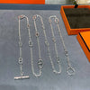 Letter Pig Nose Necklace for Women, European American Light Long Sweater Chain, Choker - Image 2