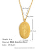 Stainless Steel Month Pendant Necklace in Gold-Tone - Image 14