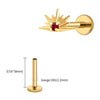 Titanium CZ Starburst Stud Earring 16G Sunrise Helix Stud Tragus Cartilage Labret Monroe Piercing Jewelry - Image 27