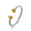 Braided Charm Open Cuff Stainless Steel Stackable Bracelets for Women Men Adjustable Bangles Charm Jewelry Party Gift - Image 5