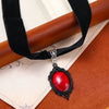 Gothic Witch Pagan Blood Red Pendant Chocker Necklace Women Vintage Black Velvet Necklace Personalised Jewellery Accessories - Image 12