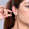 Classic Stainless Steel Chic Heart Pendant Hoop Earrings For Women Gold Silver Color Huggie Ear Buckle Daily Jewelry - Image 4