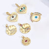 Eye Charm Jewelry Charms for Earrings Necklace Bracelet Making Cute Turkish Evil Blue Eye Pendant Gold Color Snake - Image 3