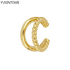 1PC Plated Gold Ear Cuff CZ Zircon For Women C Shape Men's Clip Earring Jewelry Clip On Ear - Image 16