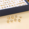 100 Pair/Lot Small Mini Stud Earring Set For Girl Love Star Animal Geometric Random Female Wedding Party Ear Jewelry Accessories - Image 2