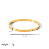 Minimalist Highlight Gold Plated Geometric Bangles Glossy Stainless Steel Bangle For Women Gifts - Image 14