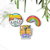 Rainbow Camera Snow Mountain Brooch Student Cartoon Cute Outdoor Pin Badge Gift - Image 5