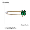 Rhinestone Four Leaf Clover Pins for Women Unisex Plant Animal Star Brooches Event Party Backpack Decoration Clothes Accessories - Image 3