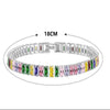 Noble Silver Bracelet Chain Color Crystal Hand Jewelry For Women Charm Wedding Gift Party 18cm - Image 3