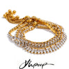 Bling Cubic Zirconia Adjustable Pulled Out Bracelet Bangle Shiny Pvd Wrist Jewelry Women Gift - Image 1