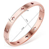 Nibastar Hollow Star Bracelets Bangles For Women Stainless Steel Sweet Romantic Bracelet Rose Gold Color Jewelry Gift - Image 3